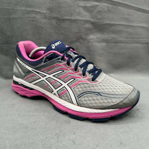 ASICS Women's‎ Gt-2000 5 Running Shoe Mid Grey/White/Pink Glow Size 8 T575N - Picture 1 of 11